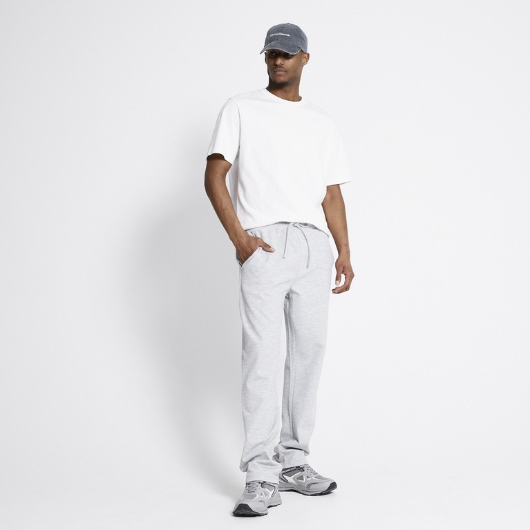 Straight dress pants "Theoz" Light greymelange